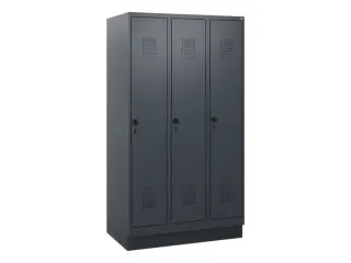 schoollocker,HxBxD 1630x900x500mm,3vak,vak B 300mm,draaigrendel,sokkel - 2