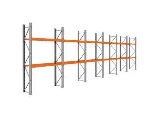 palletstelling,basis+5xaanbouw,HxBxD 3360x11650x750mm,vakl. 3000kg - 1