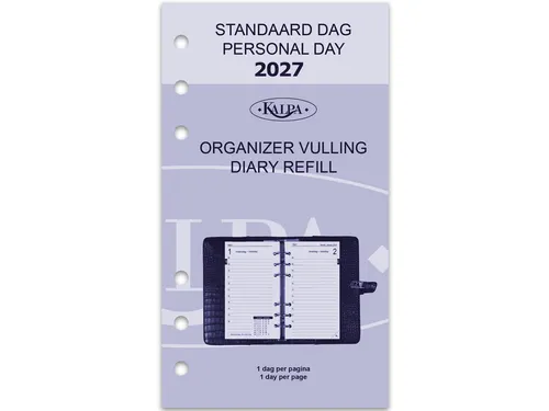 Agendavulling 2027 Kalpa Personal 1dag/1pagina