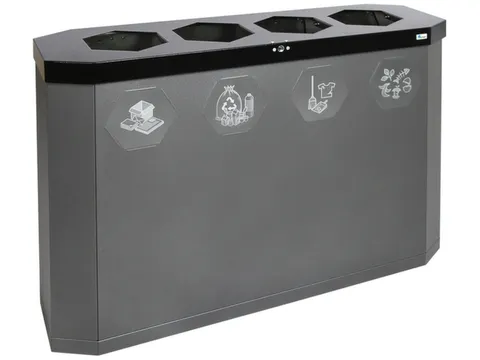 afvalverzamelstation,4x45l,HxBxD 830x1200x355mm,4opening(en)
