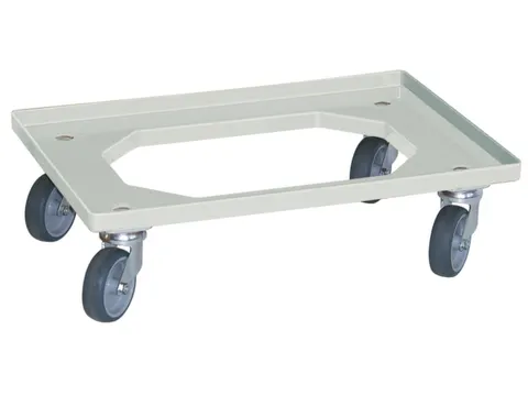 Bakonderwagen 250kg Laadvloer 600x400mm Rubberen Wielen Naturel