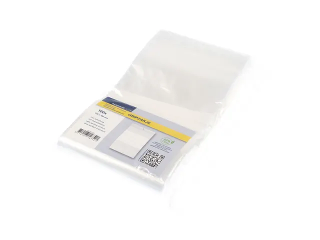 Sachet avec fermeture "Grip" 120x180mm 100 pièces avec espace pour é