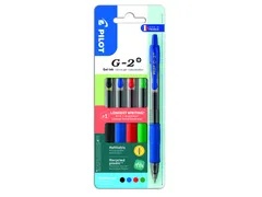 Stylo gel PILOT G-2+ Medium assorti 4 pièces