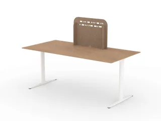 Akoestisch PET-vilt scheidingsscherm S 70x15cm beige - 2