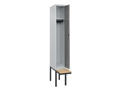 locker met bank,HxBxD 2120x300x815mm,1vak,vak B 300mm,cilinderslot
