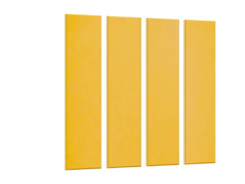 Akoestische PET-vilt wandtegels 30x120cm Geel 4 Stuks
