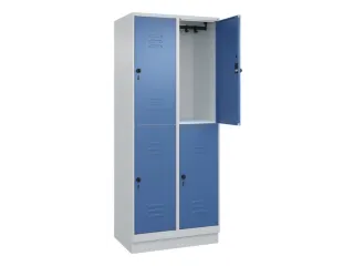 dubbeldekse locker,HxBxD 1950x800x500mm,2x2vak.,vak B 400mm - 2