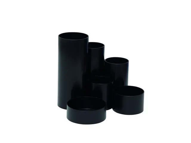 MAULtubo pennenbak 6 vaks Ø15x12,5cm Zwart 85% recycling