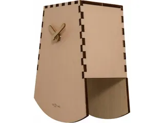 Tafelklok NeXtime Rocky 19.5x18x8.8 cm hout zalm - 3