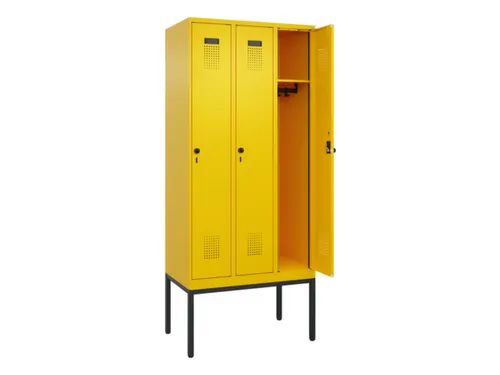 locker,HxBxD 2120x900x500mm,3vak,vak B 300mm,draaigrendel
