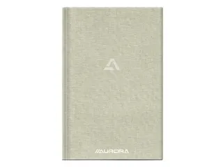 Notitieboek Aurora A5 ruit 5x5mm 192 pagina's 80g linnen grijs - 1