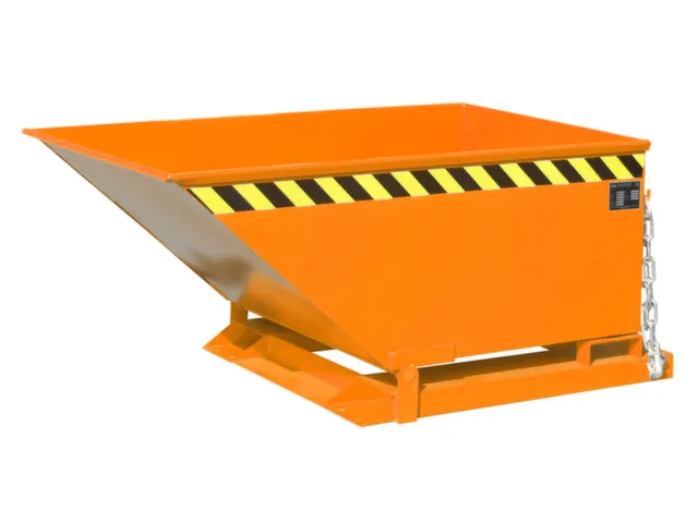 Kiepbak Staalplaat 535x670x1320mm Inh. 0.25m³ 300kg Oranje