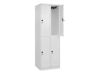 dubbeldekse locker,HxBxD 1850x600x500mm,2x2vak.,vak B 300mm - 2