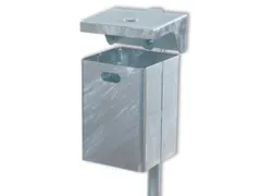 Combi-asbak vast te schroeven 40 liter 420x300x300mm afdak verzinkt