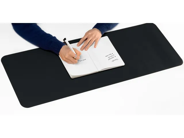 Sous-main Sigel enroulable 800x300x2mm noir-noir simili cuir