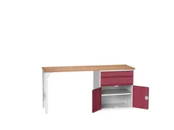 werkbank,HxBxD 930x2000x600mm,multiplexblad,2voeten/1container