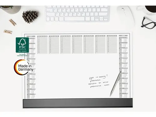 Designonderlegger Sigel Office 27/28 59,5x41cm dag/week- planner 40 ve