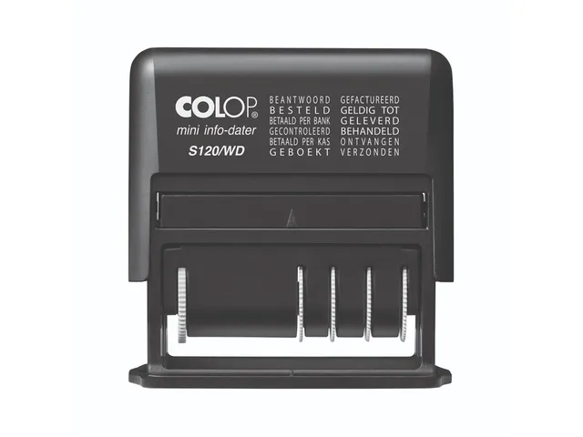 Woord-datumstempel Colop Printer Mini S 120/WD 12 teksten zwart