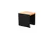 Tabouret cube d'extérieur assise H450mm 3 lattes chêne clair/RAL9005