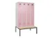 armoire vestiaire avec banc noir et blanc,HxlxP 2120x1200x815mm