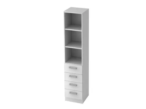 combikast,HxBxD 2000x406x420mm,3ordnerhoogte stelling,4lade(n)