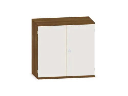 kantoorkast,HxBxD 770x800x430mm,decor romp noten,decor front wit