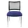 Bezoekersstoel Blauw Stof Zitting Rugleuning Netbekleding Zwart