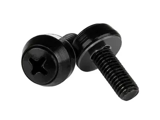 M6 x 12mm schroeven voor serverkast en rack zwart 50 stuks pak - 1
