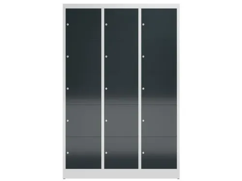 lockerkast,HxBxD 1800x1185x500mm,3x5vakken,vak B 395mm,cil.-slot