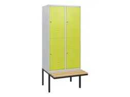 Dubbeldekse dekenkist,HxBxD 1950x800x815mm,2x2vak.,vak B 400mm