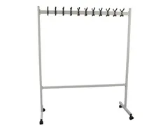 Garderoberek Vepa Bins verrijdbaar 22 haken zilver