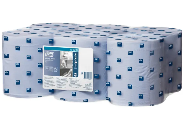 Tork 128208 Poetspapier Centerfeed M2 1-Laags Blauw