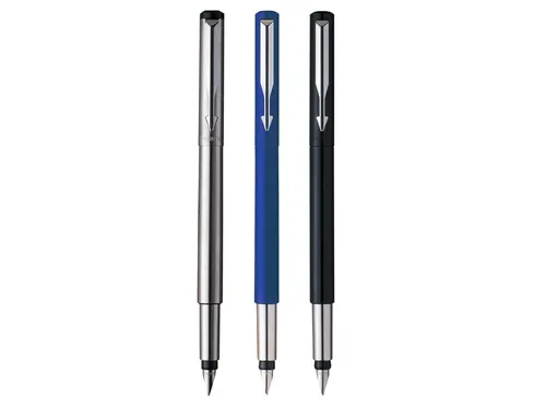Vulpen Parker Vector stainless steel medium blister à 1 stuk