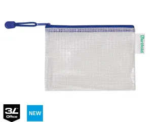 Opbergtas Tarifold met rits 175x125mm PVC blauw - 2