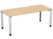 Bureau 4-Poot Ronde Buis Hxbxd 680-800X1800X800Mm Beuken