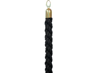 Afzetkoord Securit 150cm zwart met goudkleurige knop - 1