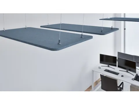 Akoestisch PET-vilt rechthoekig plafondpaneel 60x120cm Blauw