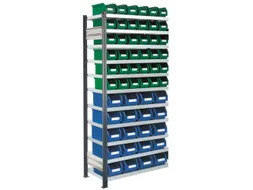 Bakkenstelling 2000x1000x400mm 56bakken PE groen/blauw vakl. 125kg