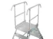 bordestrap,verrijdbaar,bordes H 0,75m,2x3treden,aluminium,4zwenkwielen