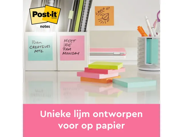 Memoblok 3M Post-it 654 76x76mm Energetic Colours
