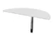 aanbouwtafel,HxBxD 740x1400x700mm,halfrond,Bl-wit