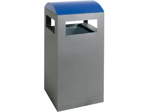 afvalbak,v. buiten,40l,HxBxD 815x350x350mm,legbord,romp staal RAL7016