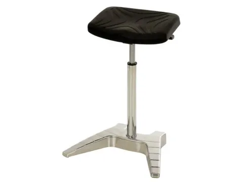 stasteun kantelbaar zitting zwart PU 700-880mm frame gepolijst