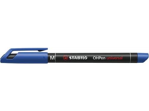 Viltstift STABILO OHpen 843/41 permanent rond medium blauw