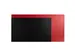 Onderlegger PU 35x60cm zwart/rood