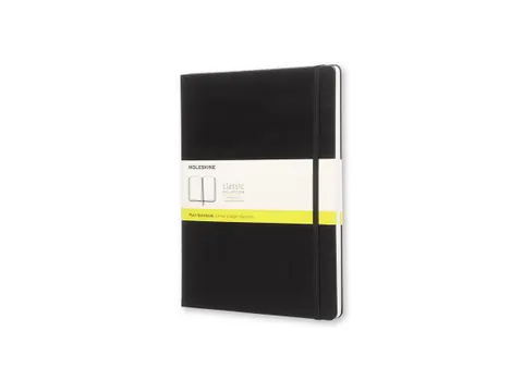 Notitieboek Moleskine XL 190x250mm blanco hard cover zwart