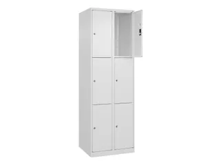 lockerkast,HxBxD 1850x600x500mm,2x3vakken,vak B 300mm,cil.-slot - 1