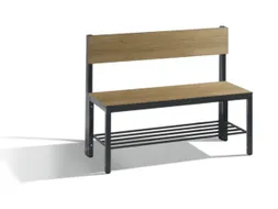 omkleedbank,HxLxD 796x1000x407mm,HPL eiken-sereno,frame staal RAL7021
