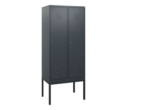 locker,HxBxD 1950x800x500mm,2vak,vak B 400mm,cil.-slot,voetonderstel