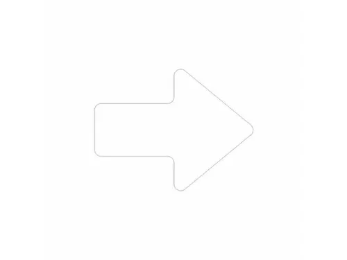 plaksymbool,Pijl,markering HxB 90x145mm,wit,met antislip-eigenschappen
